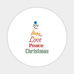 Joy Hope Love Peace Christmas Magnet